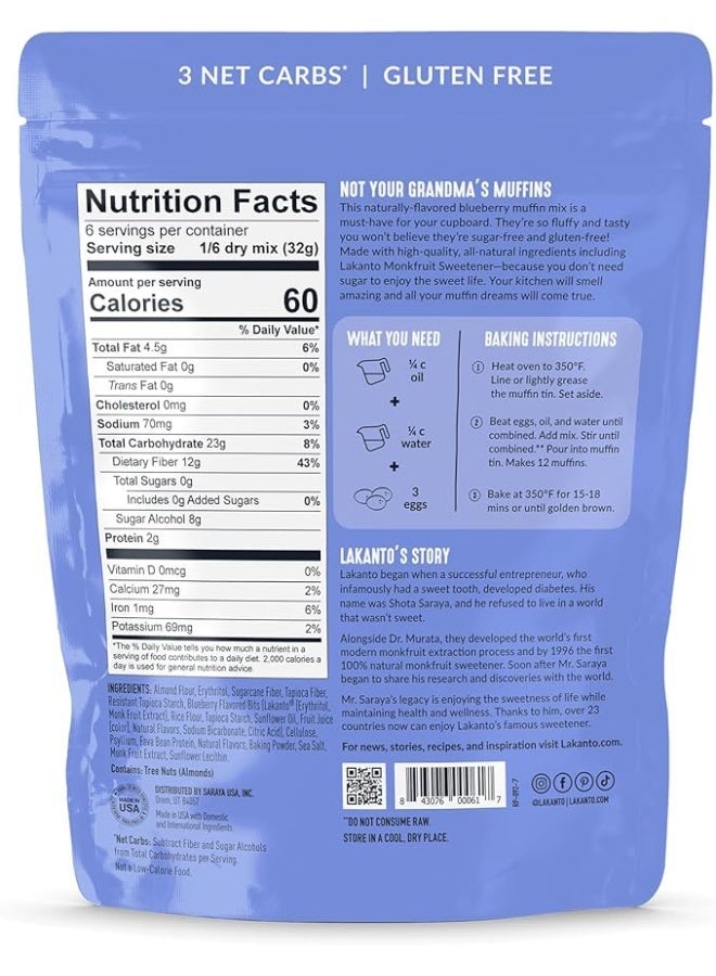 LAKANTO Lacanto, Blueberry Muffin Mix, 6.77 oz (192 g) - Image 4